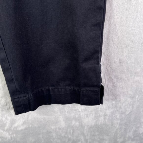 Talbots Womens Pants 8 Black Perfect Crop Midrise Capri Pants Chinos Career - Picture 14 of 16